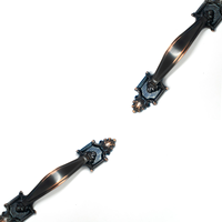 Poignées de porte noires modernes en alliage de zinc de haute qualité pour meubles de salle de bain, cuisine extérieure, chambre à coucher, tiroirs, armoires et commodes