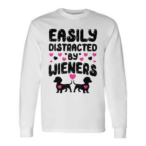 Camiseta Promocional de Manga Larga para Amantes de los Perros, con Diseño de Perritos, para Dueños Fácilmente Distraídos por Cachorros Adorables - Product Image 1