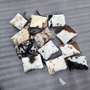 Best Selling Cowhide Fur Leather Wallet Small Pouches Western Zip Closure Cowhide Hair on Top Quality Luxury Womens Clutch Bags - Product Image 2
