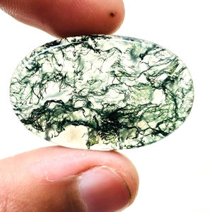 100% Natural suave musgo ágata suelta piedra preciosa cabujón hecho a mano tamaño libre joyería fabricación piedra pulida tratamiento - Product Image 4