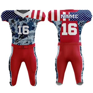 Ensemble d'uniformes de football américain personnalisables pour jeunes Vêtements de sport de compression respirants Uniforme d'entraînement vierge à sublimation vente en gros - Product Image 4