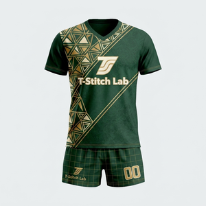 Nuevo Uniforme de Voleibol Unisex con Estampado Técnico, Manga Corta, Cuello en V, 100% Poliéster, para Todas las Temporadas - Product Image 3