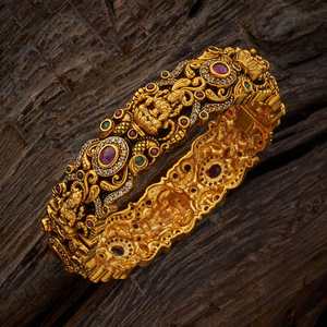 Antique Fashion Flower Bangle with Gold Polish for Women's Wedding Occasion 161443 - Product Image 2