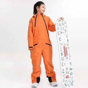 Traje de esquí impermeable de una pieza para mujer, para deportes al aire libre, mono de nieve cálido de talla grande - Product Image 2