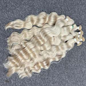 Vente en gros Extensions de cheveux humains bruts Natural Wave en trame à partir de la couleur blonde la plus haute qualité - Product Image 5