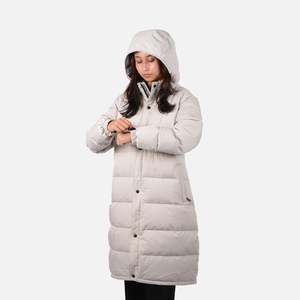 GRAE Ladies Winter Satin Blouson Navigate Lhotse Chaqueta larga Cálido impermeable a prueba de viento Estilo casual Logo Decoración Abrigo de mujer - Product Image 5