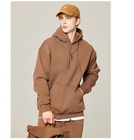 Hoodie Unisex Oversize Berkualitas Tinggi SK Custom 350 Gsm, Bahan Tebal, Model Fitted,  Sweatshirt Musim Dingin dengan Kantong, Desain ODM Streetwear