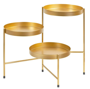 Top Selling Round Planters Modern Wire Mesh Design Set of 3 <b>Golden</b> Luxury Indoor Decoration for Home, Office & Hotel - Product Image 5