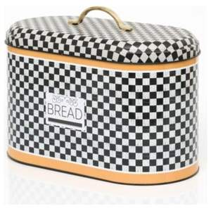 178 x 338 x 200 mm Checkerboard <b>Metal</b> Bread Box with Handle 9.8L <b>Food</b> Storage & <b>Container</b> - Product Image 3