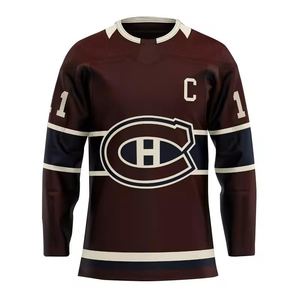 Nuevo diseño Jersey de hockey sobre hielo 100% Poliéster Jersey de hockey sobre hielo Transpirable Ropa deportiva de secado rápido Precio de tarifa al por mayor - Product Image 4