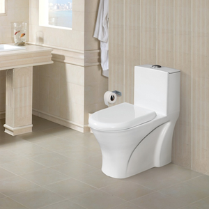 Ensemble de toilette en céramique monobloc au design moderne de 2024 Tendance à bas prix monté au sol pour salle de bain - Product Image 3