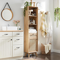 Gabinete de lino de ratán Mueble de baño hecho de materiales naturales tamaño personalizable a pedido gabinete multifuncional al por mayor