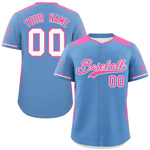 Camiseta de béisbol personalizada con botones y camisetas de béisbol para hombre, uniforme de béisbol, camiseta de béisbol cosida personalizada de Hip Hop - Product Image 1