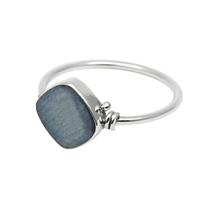 Natural <b>Labradorite</b> Gemstone 925 Sterling Silver Bezel Cushion Shape Artisan <b>Ring</b> Custom Order Design Boho Jewelry Manufacturer - Product Image 1