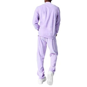 Ensemble de survêtement décontracté pour homme, hiver 2026, motif uni, broderie, polaire respirant, deux pièces, personnalisable, coupe évasée - Product Image 6