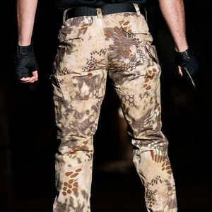 Pantalones tácticos Cargo de lona ligeros para hombre, personalizados al por mayor para caza al aire libre, Jogging, de talla grande, con cremallera, cintura media - Product Image 2