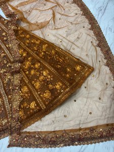 Designer Traditional Indian Pakistani Satin Lehenga Choli 3.5 Meter Flare Stitched Summer Quick Dry Sun Protection Latest Diwali - Product Image 2