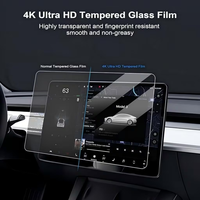 Protection d'écran en verre trempé pour Tesla Model 3/Y/S/X - Dureté 9H, qualité 2.5D, clarté HD, anti-reflet