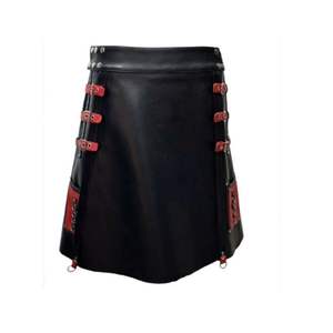 Kilts traditionnels en cuir véritable pour hommes Kilts écossais personnalisés pour hommes Kilts en cuir véritable en multicolore - Product Image 2
