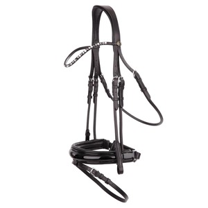 Joya Equestrian Lovely Leather Brida Tocado formado anatómicamente con correas de mejilla enrolladas Tipo De rienda - Product Image 6