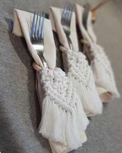 Decoración de mesa de macramé, camino de mesa de macramé, servilleteros de macramé, toallero de macramé - Product Image 2