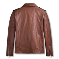 Stilvolle Herren Echtlederjacke mit Langen Ärmeln Neuestes Design Hochwertige Beliebte Neue Winterjacke