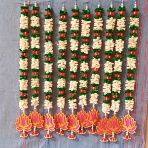 Guirlande de ficelle de jasmin de lotus, décor de fête de festival, suspension décorative, décoration extérieure d'intérieur, guirlande de mariage de fleur - Product Image 3