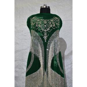 เดรสแม็กซี่ปักลายพื้นเมืองของผู้หญิงชุดราตรียาวสำหรับงานปาร์ตี้แบบดั้งเดิมมีแผงด้านหน้าและด้านหลัง - Product Image 2