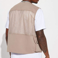 Gilet de pêche pour homme, coupe-vent, respirant, léger, imperméable, écologique, séchage rapide, toile, vêtements de sport d'extérieur multi-usages