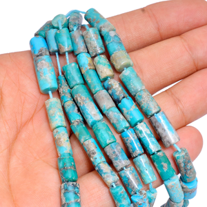 Naturel Rare Turquoise 5X9mm-6X13mmPerle Arizona Semi-Précieux Gemme Tube Perles Turquoise Fantaisie Forme Cylindre Perle Pour Bijoux - Product Image 4