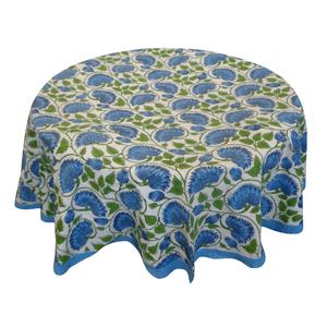 Mantel de boda de algodón 100% con estampado de bloque hecho a mano floral Rosa escarchado del fabricante indio 220x220cm suave ecológico - Product Image 3