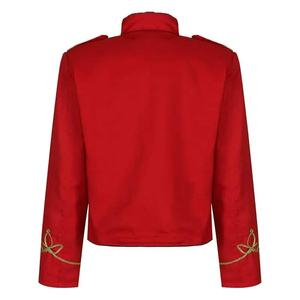 แจ็กเก็ตนันโปเลียนขนแกะสีแดงโลโก้ตามสั่งสำหรับเทศกาลดนตรีทุกขนาด - Product Image 6