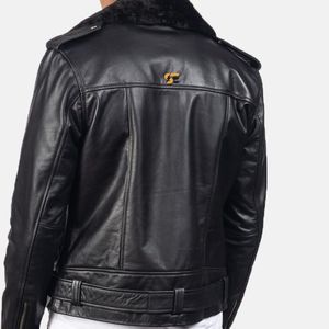 Meilleure vente Veste de moto de course en cuir véritable pour hommes XL Plus Size Respirant Séchage rapide Teint uni Course d'hiver Motocross - Product Image 3