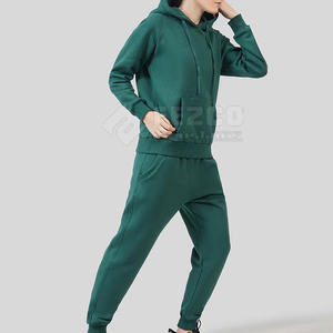 Venta al por mayor de ropa deportiva de las mujeres sudadera con cremallera y Jogger 2 piezas Conjunto personalizado chándal para las mujeres Jogging Suit - Product Image 2