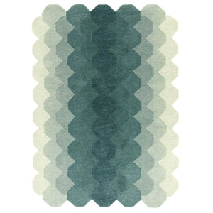 Tapis en laine fait main en forme unique de tapis doux et personnalisé Design dégradé moderne lavable pour la décoration intérieure salon pique-nique - Product Image 5