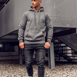 Pull Homme Cordon Personnalisé Nouveau Style Thermique à Capuche Gris - Product Image 2