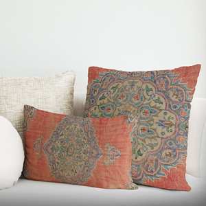 Medallion Kilim Printed <b>Pillow</b> - Turkish Design Home Accent,Only Cover - Product Image 1