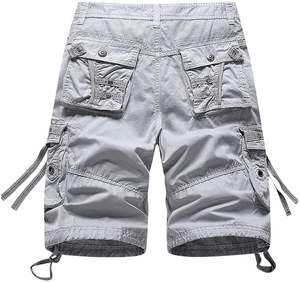 Soldes en ligne : Nouveaux shorts cargo décontractés pour hommes en toile polyester/coton anti-plis, design tendance, service OEM, fermeture à cordon. - Product Image 2