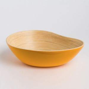 Tazón de servicio en forma de frijol de bambú natural impresionante al mejor precio, ecológico, hecho a mano, para hacer ensaladas, Frutero de alta calidad - Product Image 3