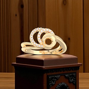 Anillo de diamante de corte redondo de moissanita de 0,12 quilates, 14K, 18K, conjunto de puntas de oro macizo, fantasía moderna - Product Image 4