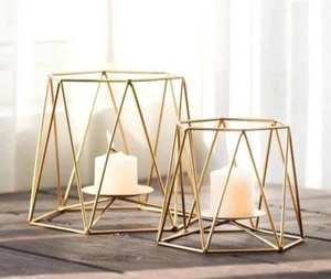 Portavelas de alambre de Metal decorativo, centro de mesa elegante, acento elegante para comedor, sala de estar, exhibición del hogar - Product Image 6