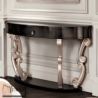 Elegante Mesa Consola Moderna de Madera Maciza de Caoba, Personalizable en Color/Tamaño, Mueble para TV, Mueble para Sala de Estar, Duradero, para Villa o Apartamento