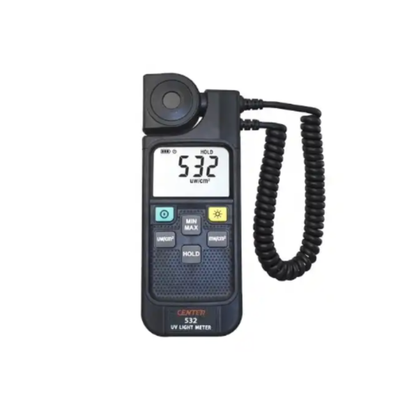 CENTER Hand Held UV IR Radiometer Light Meter 3% Accuracy IP40 Protection UVA/UVB Monitoring Backlit LCD Display 1-Year Warranty
