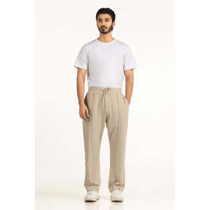 Pantalon décontracté à taille élastique coupe droite MN-TRC-SS26-001-C, personnalisable avec logo, fermeture éclair, léger, coloré, pour taille XL - Product Image 2