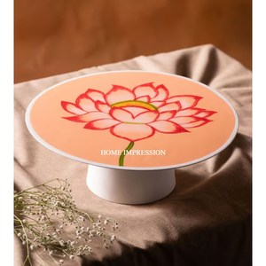 Support à gâteau rond en marbre noir HOME IMPRESSION HI-190203 avec base en bois, fait à la main, écologique, grand format, couleur personnalisable - Product Image 6