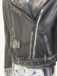 Blouson universitaire en cuir brodé de haute qualité pour homme, coupe-vent, respirant, style sportif urbain, personnalisable - Product Image 6