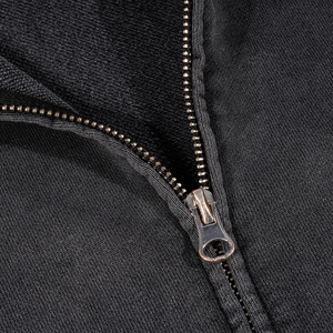 Sweats à capuche surdimensionnés personnalisés pour hommes, sweat à capuche zippé avec lavage à l'acide et poids lourd - Product Image 4