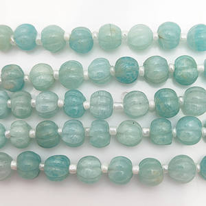 Venta al por mayor 5-7 MM amazonita tallada calabaza cuentas ágata melón forma cuentas cuarzo calabaza cuentas para la fabricación de joyas - Product Image 4