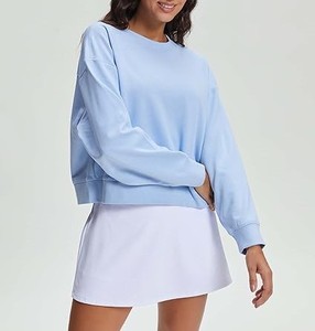 สเวตเชิ้ตผู้หญิงทันสมัยสวมใส่ได้ทุกวันทรงหลวมแขนเสื้อสไตล์คอสูง - Product Image 1