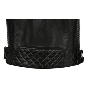 Veste en cuir PU décontractée pour hommes d'automne et d'hiver en peau de mouton réversible avec fermeture à glissière coupe-vent grande taille nouveau Design - Product Image 5